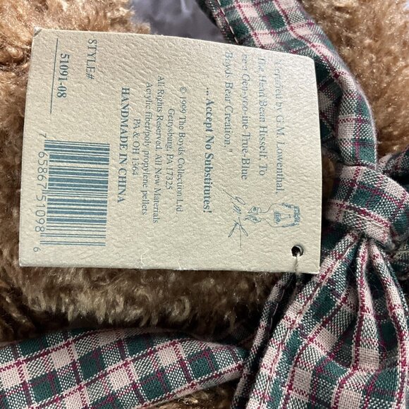 Boyds Bears “Bradshaw P. Branford" 1999- RETIRED - 14" - Picture 9 of 10